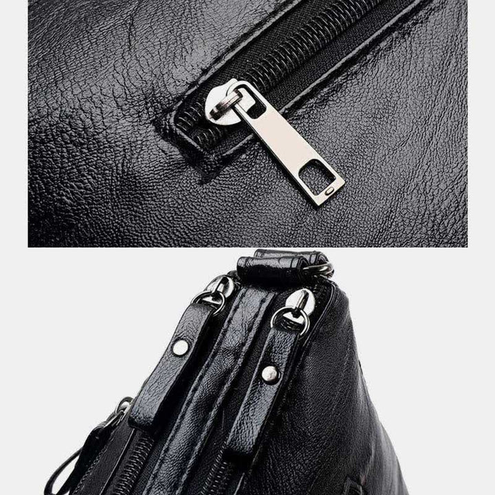 Damen Umhängetasche mit mehreren Taschen und Blumenmuster, geräumige Schulterhandtasche, Geldbörse