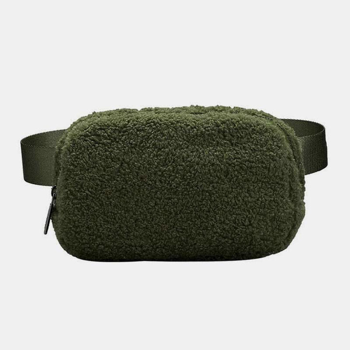 Leichte Hüfttasche für Damen und Herren, weiche und warme Schultertasche aus Plüsch
