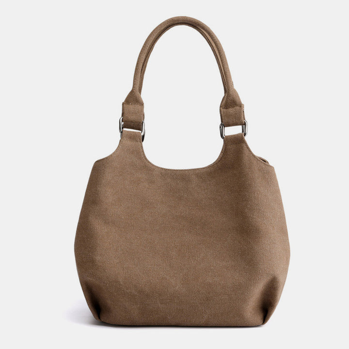Tragetasche aus Canvas mit drei Fächern, leicht, funktional, Hobo-Handtasche