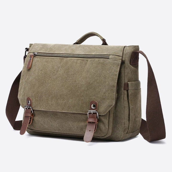 Messenger Bag für Herren, tragbar, großes Fassungsvermögen, Canvas, Business-Aktentasche