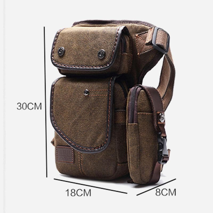 Beintasche für Männer, langlebige vertikale Outdoor-Sport-Canvas-Tasche