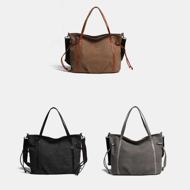 Vintage Casual Hobo Bag Canvas Tägliche Schultertasche Shopper Handtasche