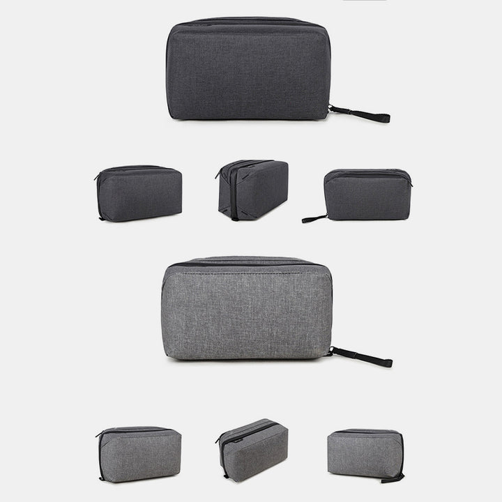 Leichte Aufbewahrungstasche mit Reißverschluss und mehreren Steckplätzen, tragbarer Organizer für Elektronikartikel, Make-up-Tasche