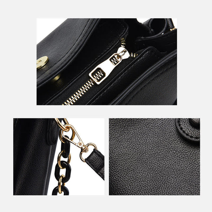Umhängetasche für Damen, elegante Handtasche aus PU mit großem Fassungsvermögen