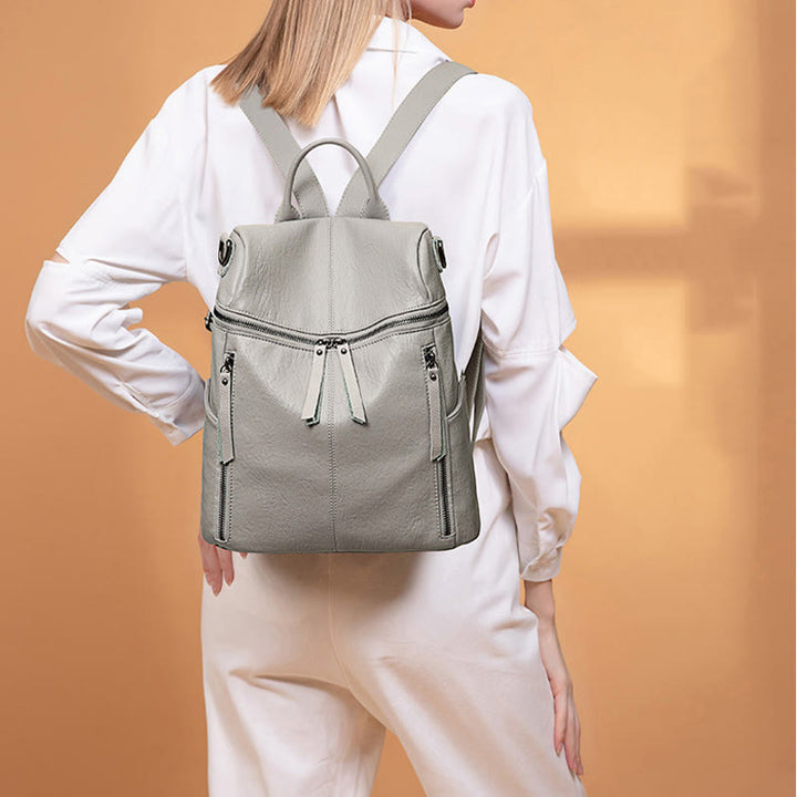 Rucksack für Damen aus Rindsleder, Mehrzweck-Reisetasche