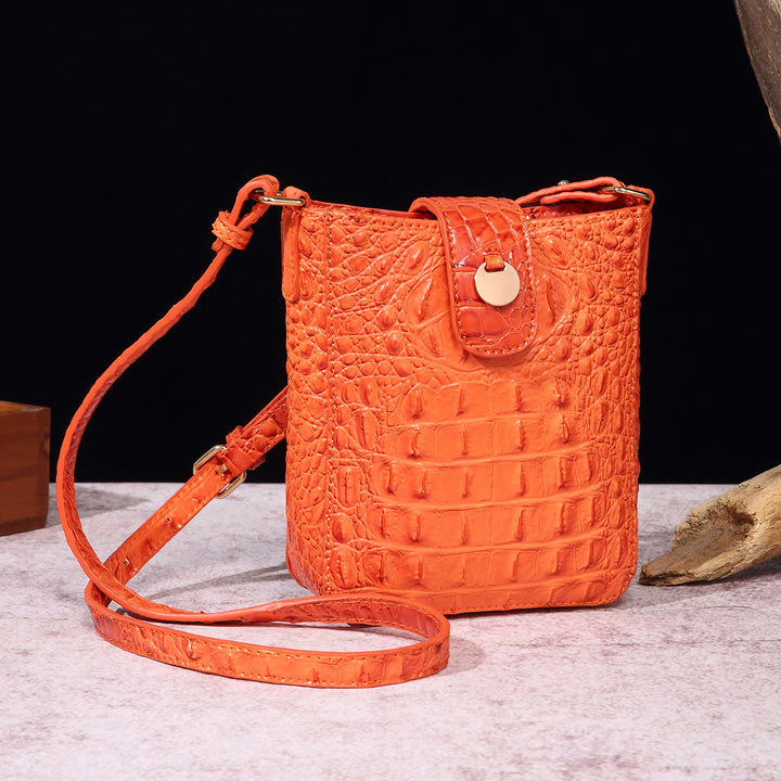 Umhängetasche für Damen, Retro-Krokodilmuster, Handytasche