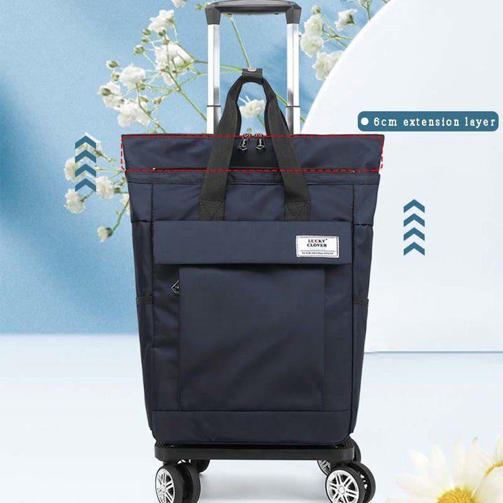 Rolltasche für kurze Reisen, leichte Einkaufshandtasche mit Zugstange