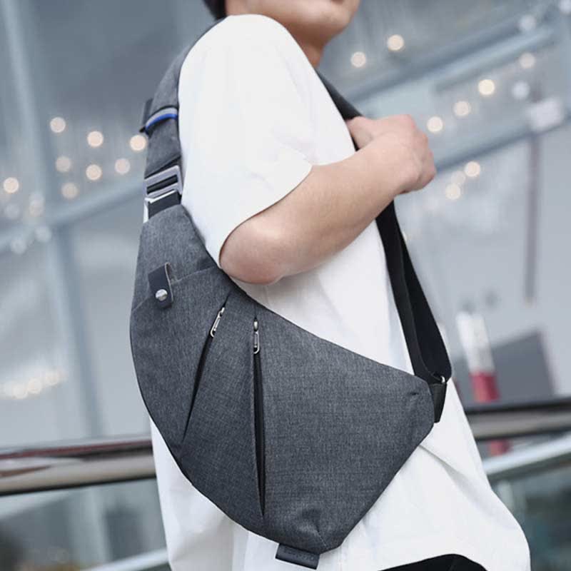 Leichte, langlebige Sling-Brusttasche, wasserdicht, kratzfest, Tagesrucksack, lässige Herren-Geldbörsen
