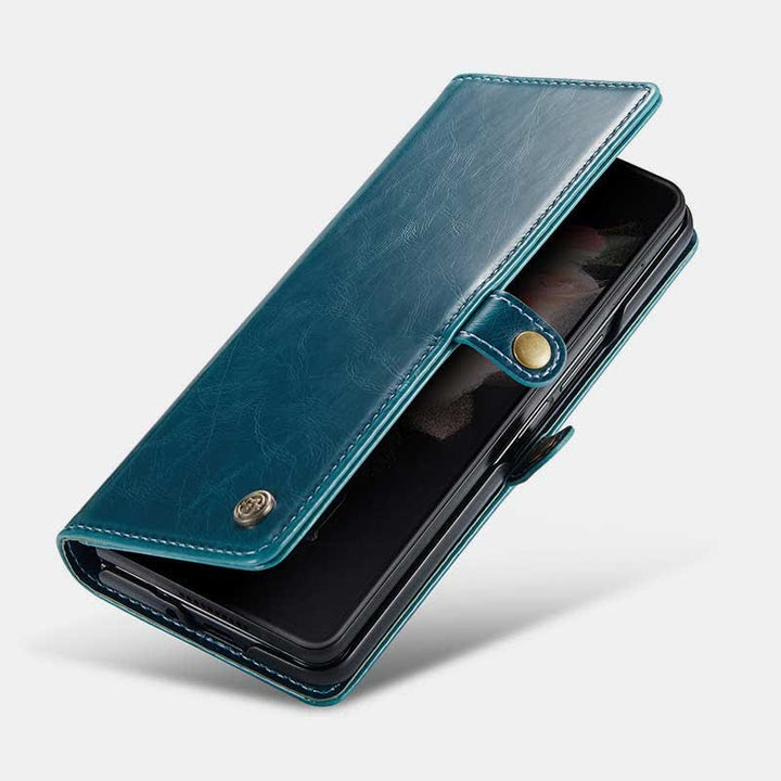 Folio Flip Handyhülle PU Leder Brieftasche für Samsung Galaxy Z Fold 4 /Z Fold 3 / Z Fold 5