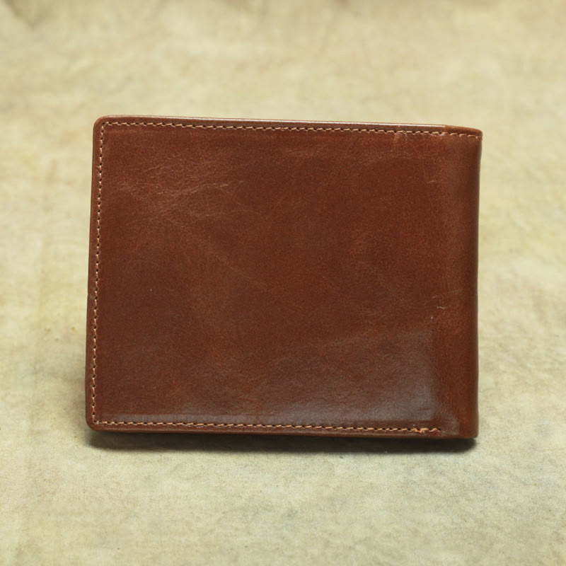 Geldbörse für Herren, minimalistischer Retro-Pferdedruck, Leder, Geldklammer, kurze Geldbörse