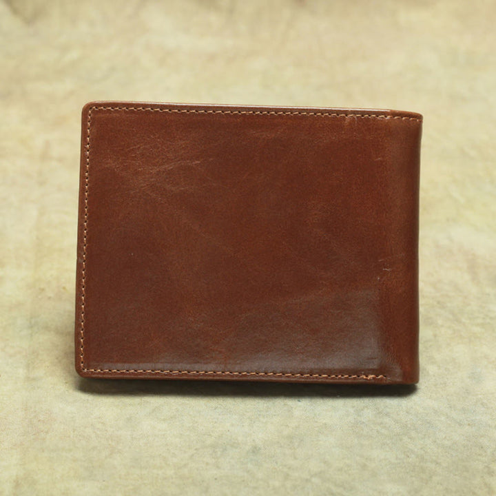 Geldbörse für Herren, minimalistischer Retro-Pferdedruck, Leder, Geldklammer, kurze Geldbörse