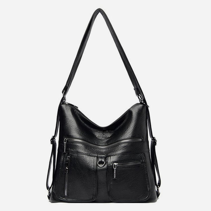 Umwandelbarer Rucksack in Volltonfarbe für Pendler - Schwarz - image 17
