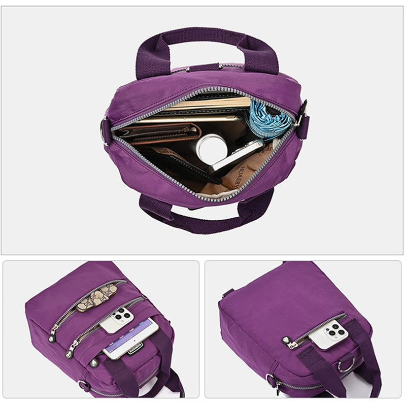 Mehrzweck-Rucksack für Damen, wasserdichte, tragbare Schultertasche aus Nylon