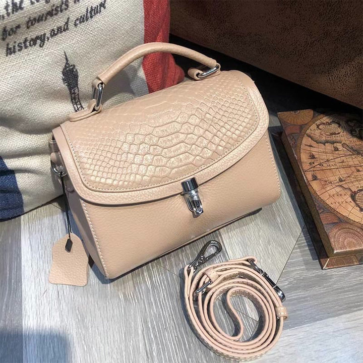 Minimalistische Umhängetasche für Damen, echtes Leder, kleine Schultertasche