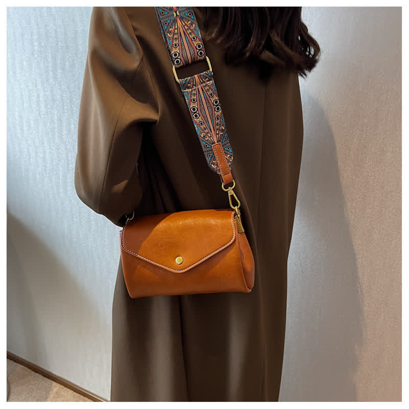 Retro Umhängetasche für Damen PU Leder Schultertasche Satchel Geldbörsen