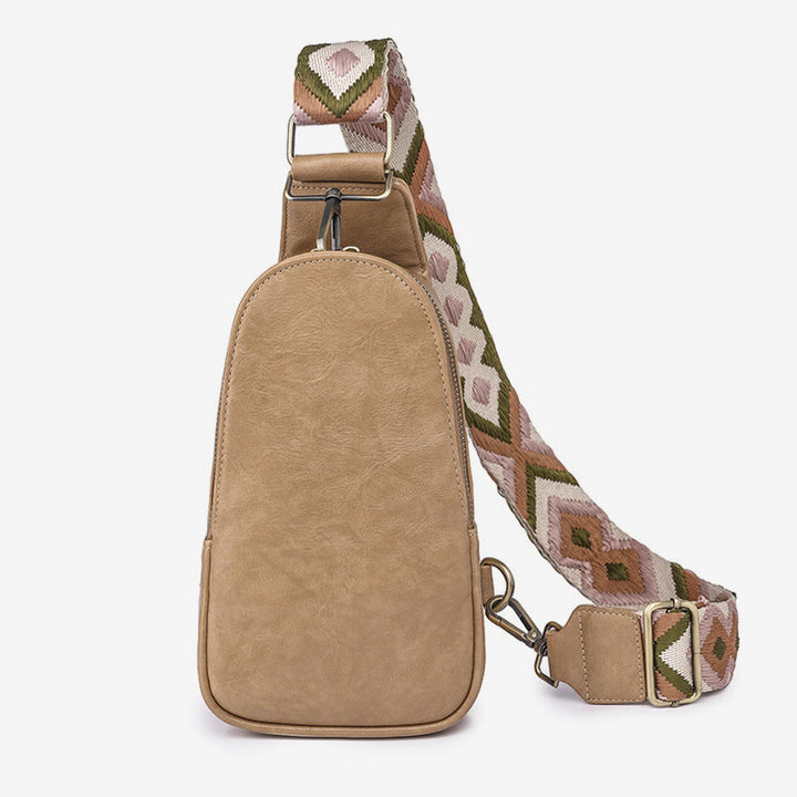 Schultertasche für Damen, leichte Einkaufstasche aus Leder mit breiten Riemen