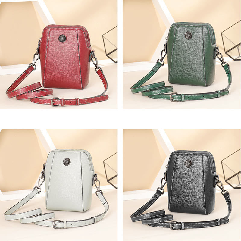 Handytasche für Damen Vintage Custom Mini Umhängetasche aus Rindsleder