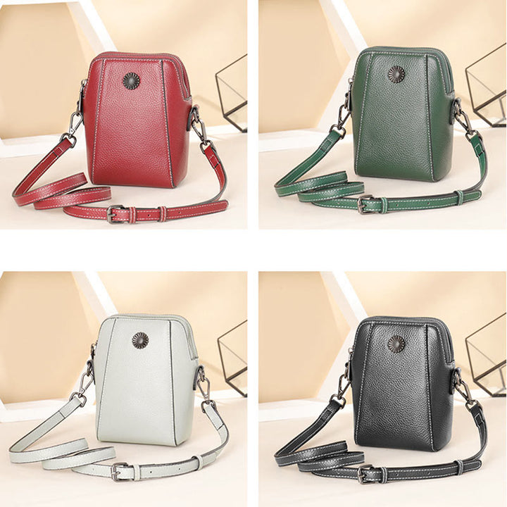 Handytasche für Damen Vintage Custom Mini Umhängetasche aus Rindsleder