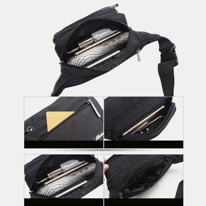 Hüfttasche für Damen und Herren, Brusttasche mit mehreren Taschen, Umhängetasche