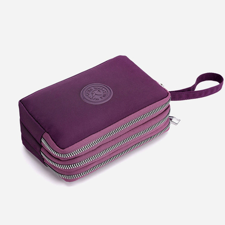 Großes Fassungsvermögen Armband-Geldbörse aus wasserdichtem Nylon, Handtasche, Clutch, Geldbörse für Damen