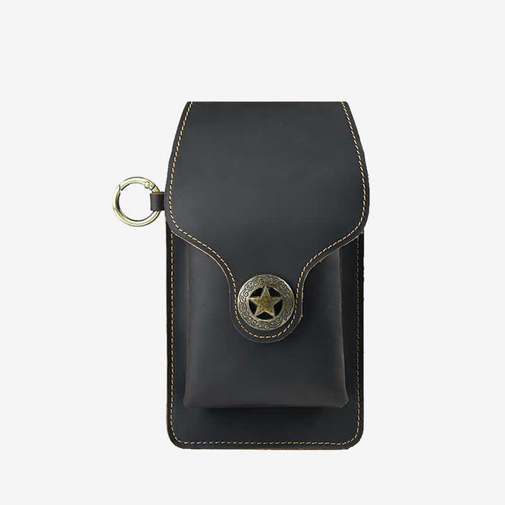 Echtes Leder Telefon Holster für Männer EDC Telefon Gürtel Pack Tasche