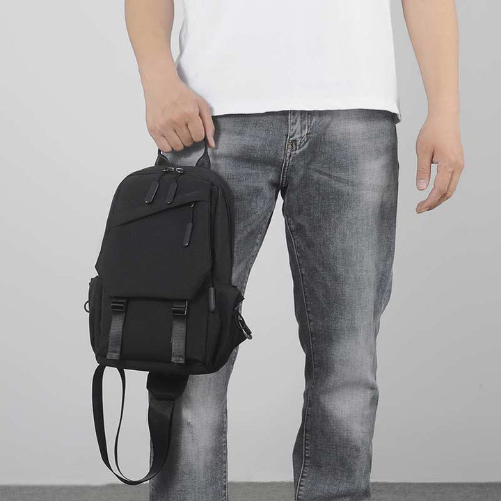 Schultertasche für Herren, abriebfest, lässiger Oxford-Umhängerucksack