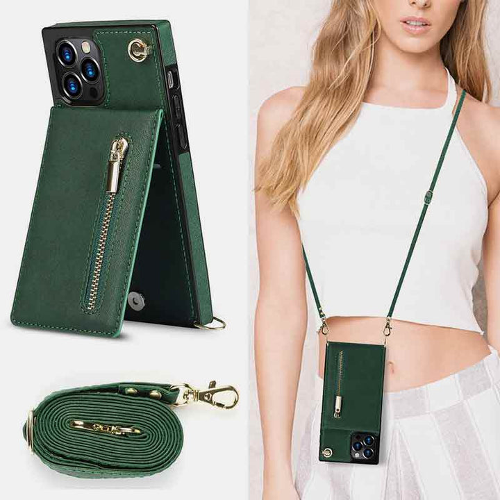 Funktionelle iPhone Samsung Handyhülle Mini Handytasche mit Kartenhalter