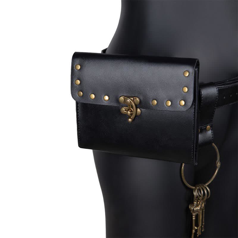 Mittelalterliche Renaissance-Gürteltasche, Gürtelholster mit Gürtel-Schlüsselanhänger