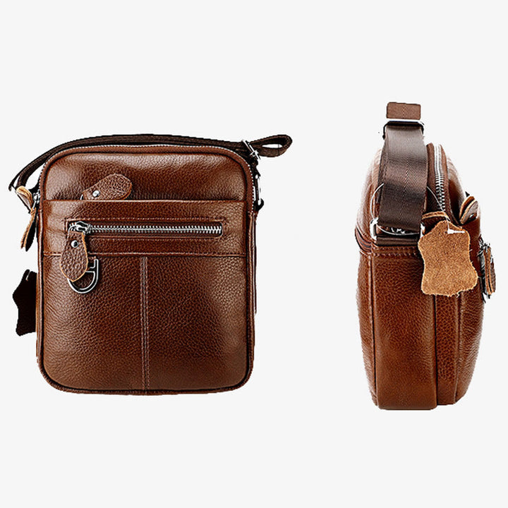 Umhängetasche für Herren, minimalistisch, aus echtem Leder, einzelne Schultertasche