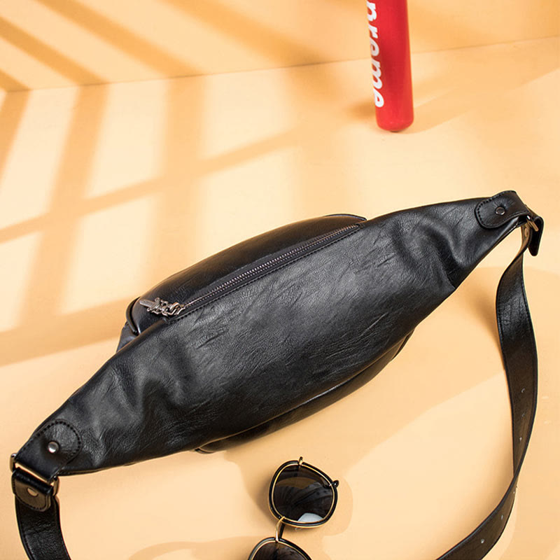 Gürteltasche für Damen und Herren, große Gürteltasche mit Totenkopf-Dekor