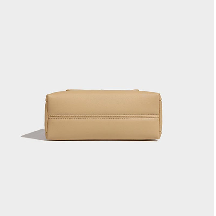Top-Griff-Tasche für Damen, schlichte Vintage-Umhängetasche aus weichem Leder