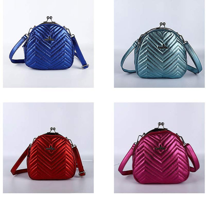 Mini-Rucksack mit drei Fächern, Kisslock-Reißverschluss, Tagesrucksack, modische Party-Geldbörsen, Handtaschen