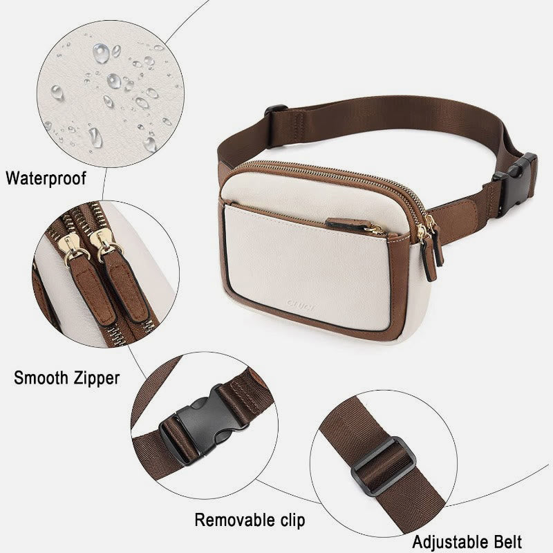 Multifunktionale Gürteltasche Retro Vegan Leder Outdoor Sport Satchel Geldbörse