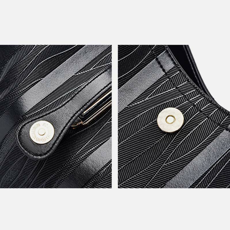Handtasche mit Streifenmuster für Damen, groß, veganes Leder, Umhängetasche