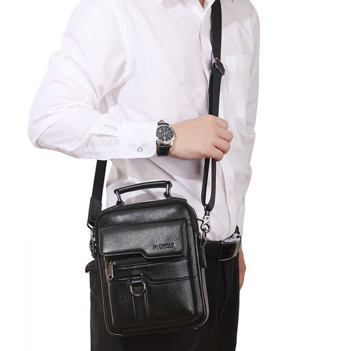 Umhängetasche aus echtem Leder, Vintage-Umhängetasche, Messenger-Handtasche für Herren