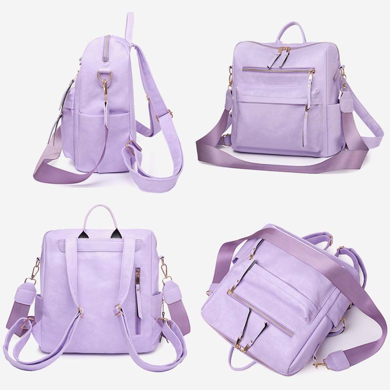 Eleganter Rucksack im College-Stil mit großem Fassungsvermögen und vielen Tragemöglichkeiten