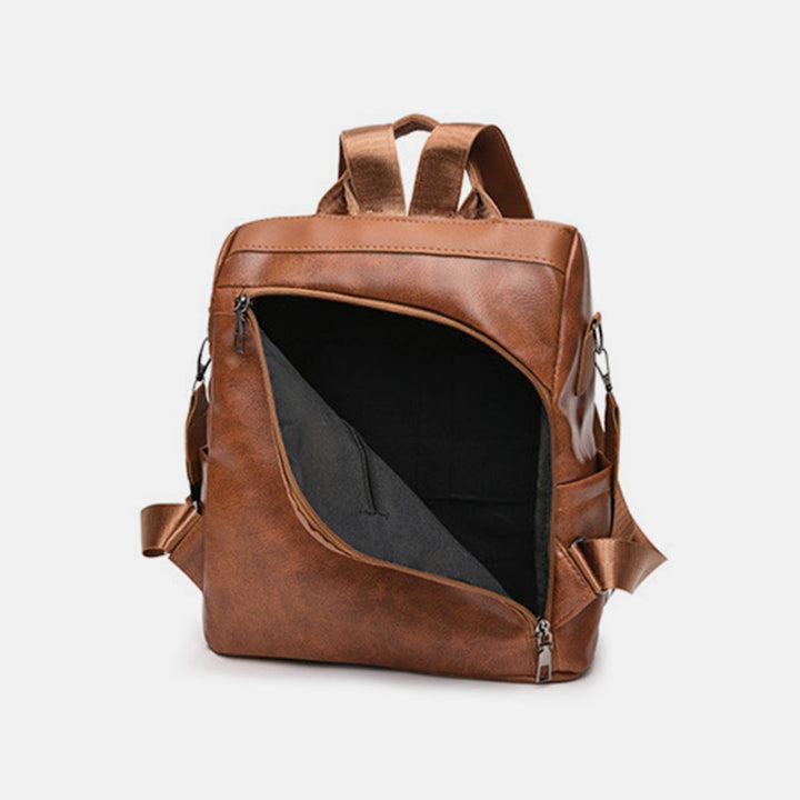 Damen Anti-Diebstahl Rucksack Geldbörsen Mehrzweck Leder Handtasche Schultertasche Reisetasche
