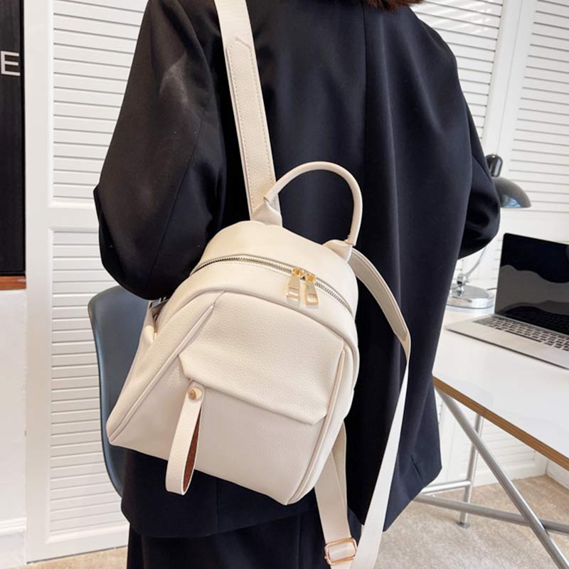 Damen Mini Rucksack Kleiner Reiserucksack Casual PU Leder Tagesrucksack Geldbörsen