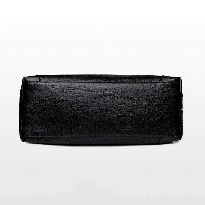 Damen Handtasche aus weichem Kunstleder mit zwei Fächern, Schultertasche