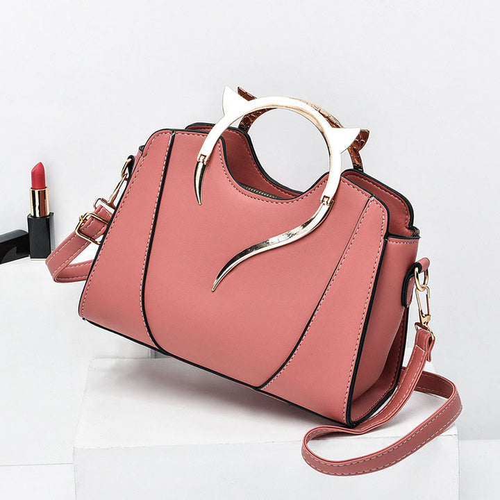 Süße Handtasche in Katzenform mit Griff für Damen, verstellbarer Riemen, Umhängetasche