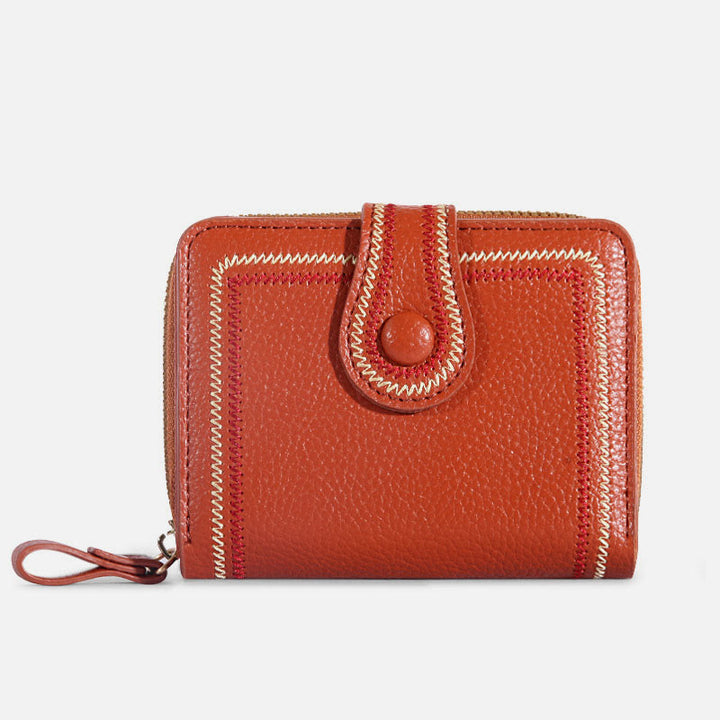 Süße kleine Geldbörse für Mädchen, kurzer Retro-Kartenhalter mit Reißverschluss