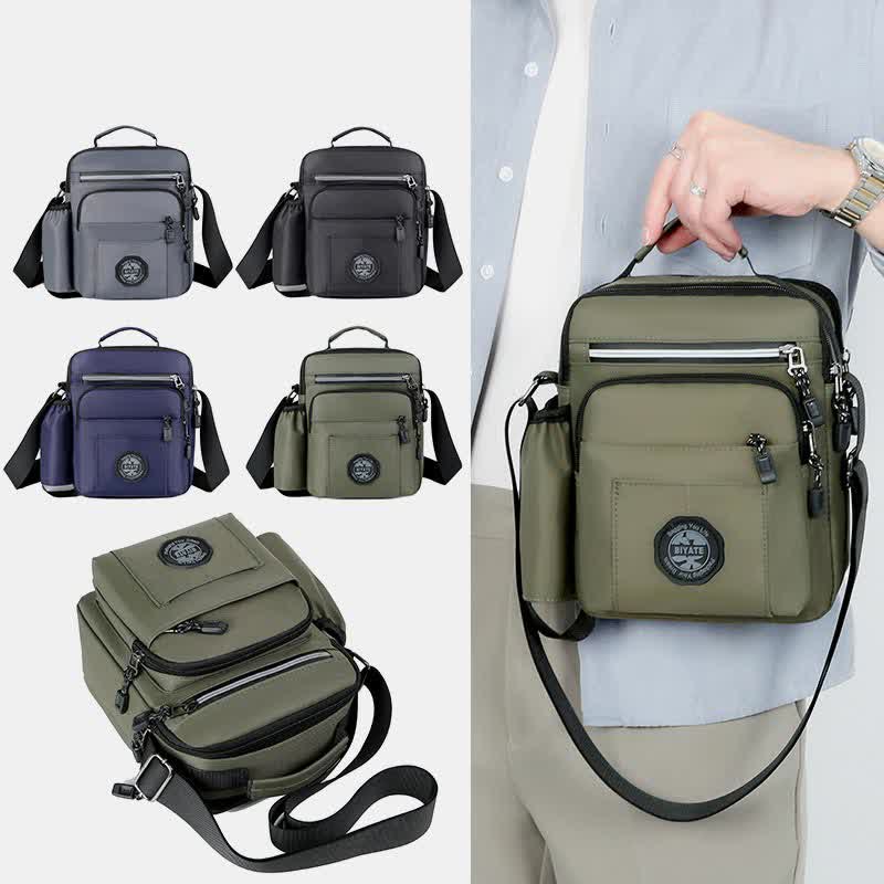 Messenger Bag Umhängetasche Herren Geldbörsen Multi-Pocket Kleine Umhängetasche