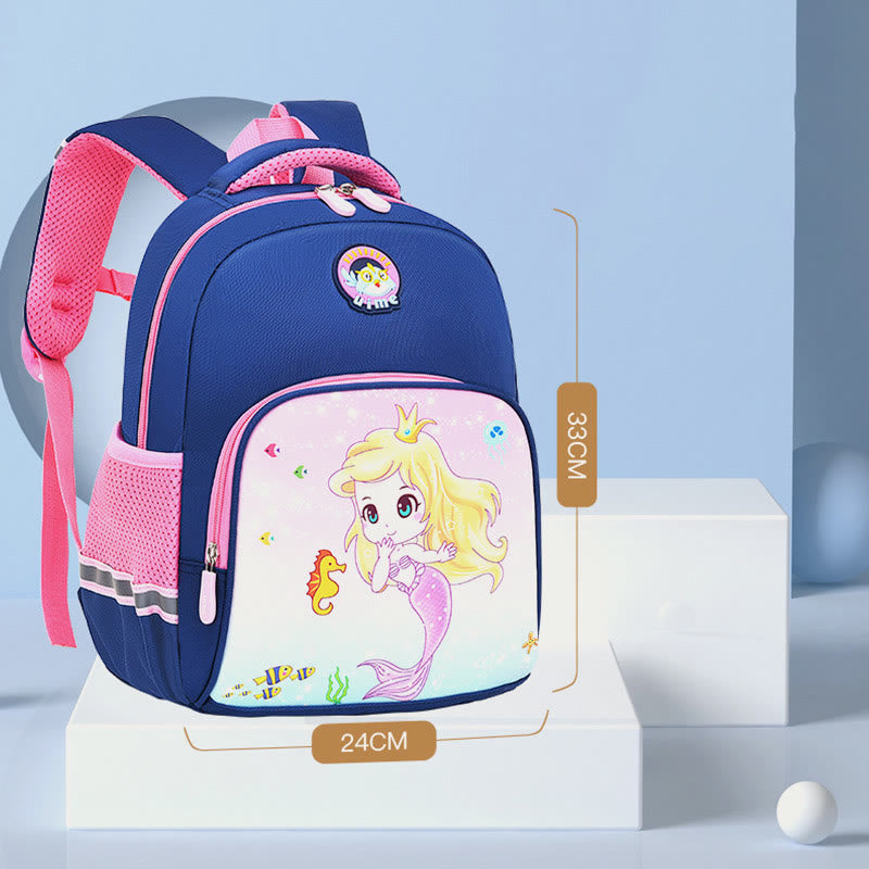 Rucksack für Kinder mit Cartoon-Charakter-Druck, leichter Oxford-Schulrucksack