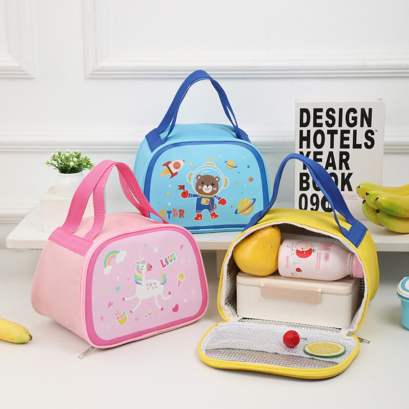 Lunchpaket für den täglichen Gebrauch, mit Cartoon-Tierdruck, süße Thermotasche