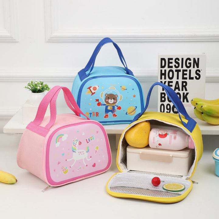 Lunchpaket für den täglichen Gebrauch, mit Cartoon-Tierdruck, süße Thermotasche