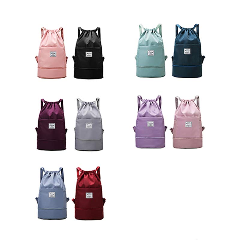 Kordelzug-Rucksack für Damen, wasserdicht, groß, Nass- und Trockentrennrucksack