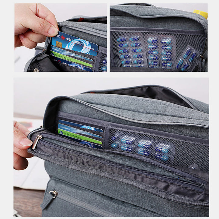 Multifunktionale Messenger-Tasche mit mehreren Fächern, Laptop-Umhängetasche
