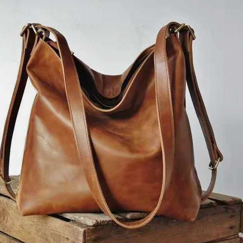 2-Wege-Verwendung Große Kapazität Vintage Rucksack Umhängetasche