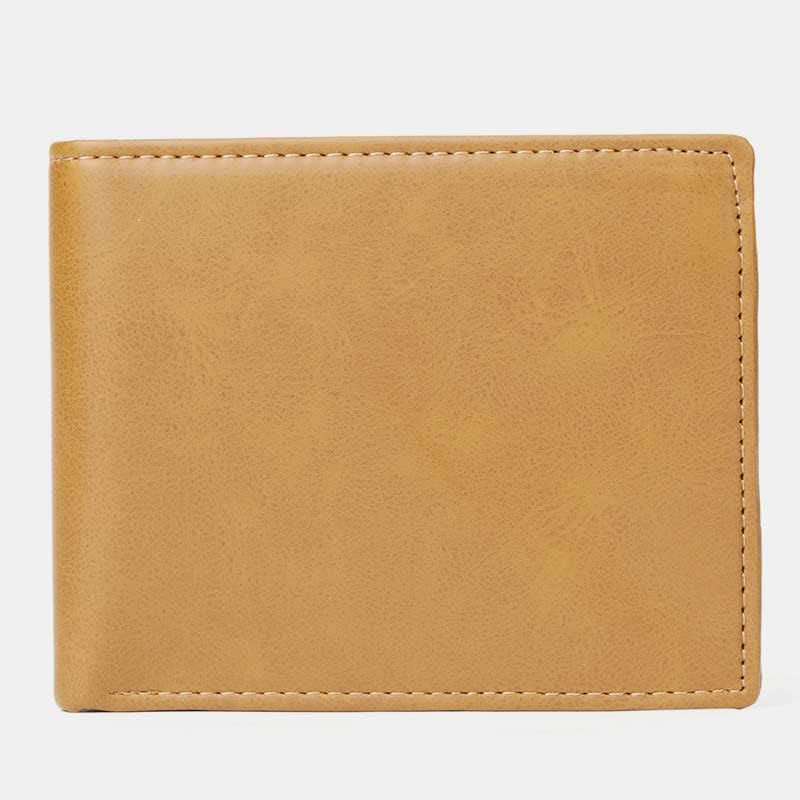 Gravierte Herren-Geldbörse, dreifach faltbar, Leder, Kartenhalter, Geschenke für Sohn und Enkel