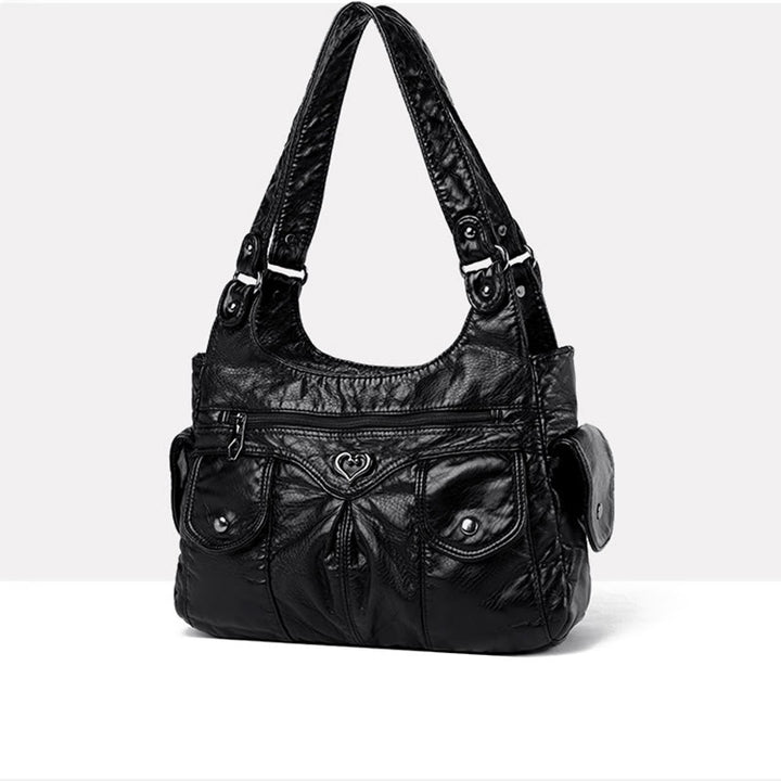 Klassische Tragetasche fürs Büro, leichte Schultertasche aus weichem Leder
